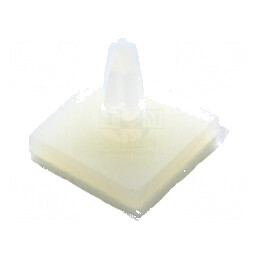 Distanţier PCB autoadeziv din gumă, lungime 4mm, clichet naturală | Electronic-mag.ro | Componente Electronice