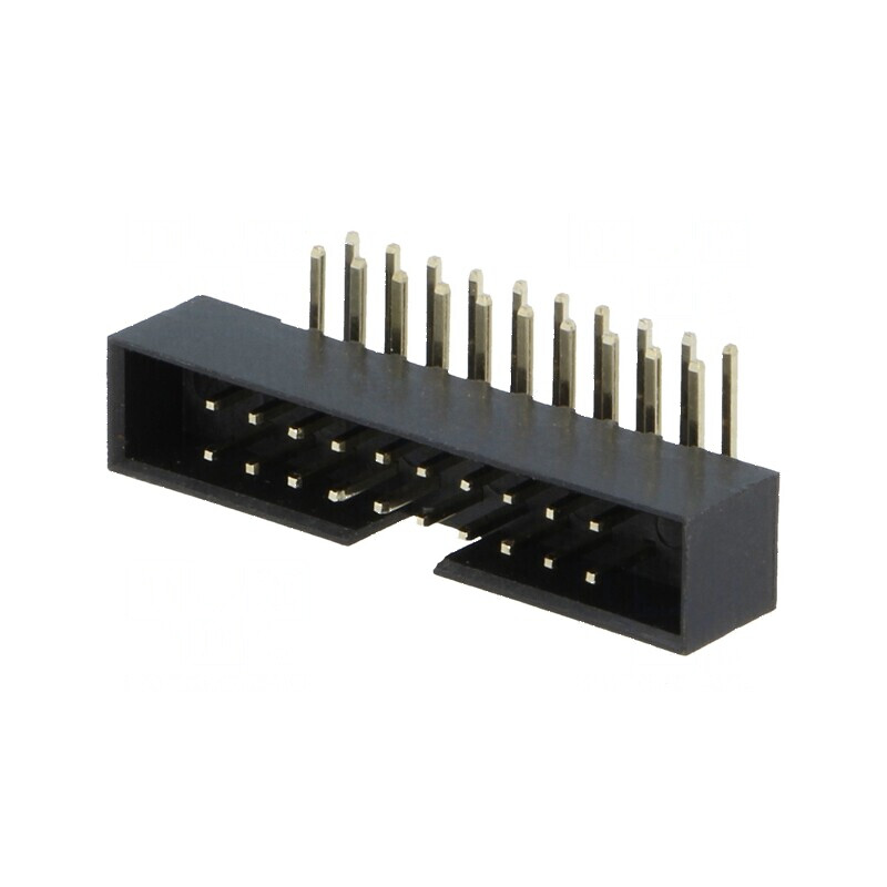 Conector IDC soclu tată 20 PIN 90° THT cu aur flash | Electronic-mag.ro | Componente Electronice