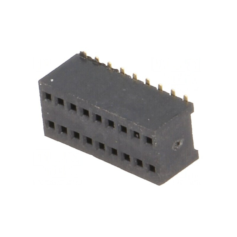 Conector şiruri pini soclu mamă 18 PIN 1,27mm SMT 2x9 pentru montaj pe placă | Electronic-mag.ro | Componente Electronice