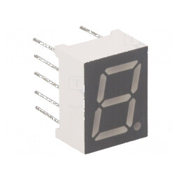 Afișaj LED 7 segmente 9,9mm 3,9 Nr.car: 1 roșie 30÷60mcd pentru proiecte electronice | Electronic-mag.ro | Componente Electronic