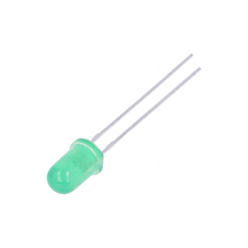 LED 5mm verde 8÷20mcd 30° convex - iluminare eficientă pentru proiecte DIY | Electronic-mag.ro | Componente Electronice