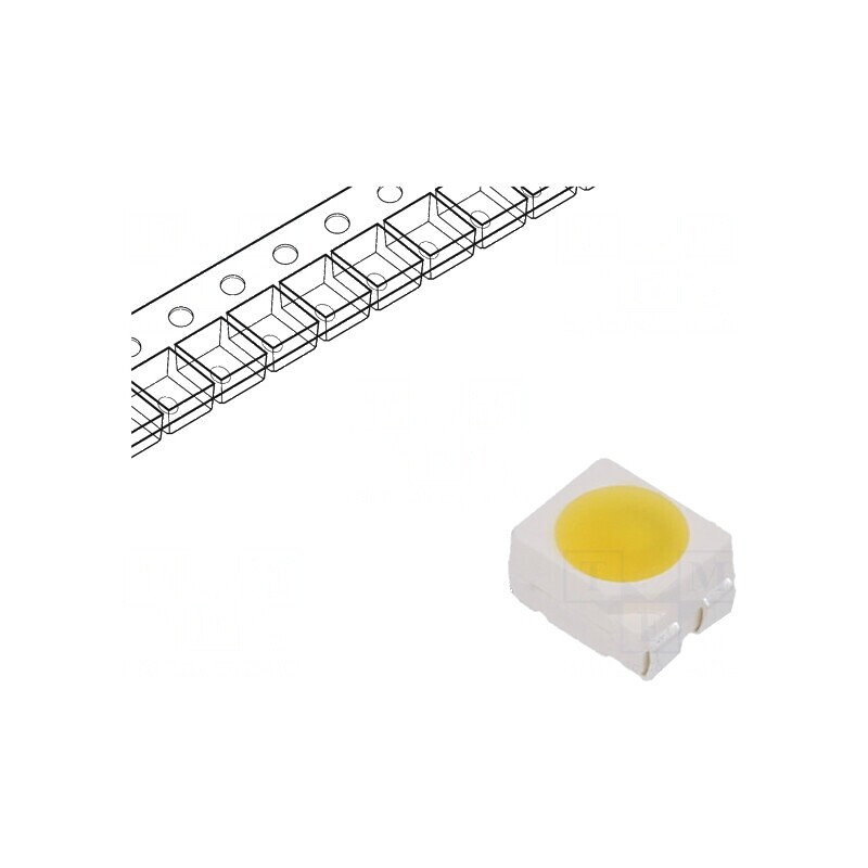 Bec LED SMD 3528 PLCC4 Alb Cald 1600mcd 120° 14mA 5,5÷20VDC | Electronic-mag.ro | Componente Electronice Bec LED SMD 3528 PLCC4 Alb Cald 1600mcd 120° 14mA 5,5÷20VDC | Electronic-mag.ro | Componente Electronice
