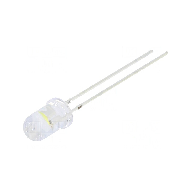 LED 5mm galben/alb rece cu clipire 3000-8400mcd, iluminare eficientă | Electronic-mag.ro | Componente Electronice