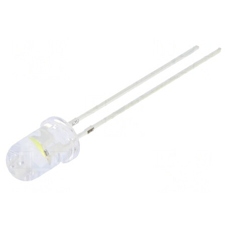 LED 5mm galben/alb rece cu clipire 3000-8400mcd, iluminare eficientă | Electronic-mag.ro | Componente Electronice