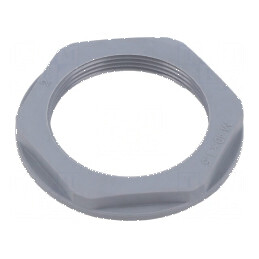 Piuliță M40 din poliamidă gri, 50mm, filet metric, pas 1.5 | Electronic-mag.ro | Componente Electronice