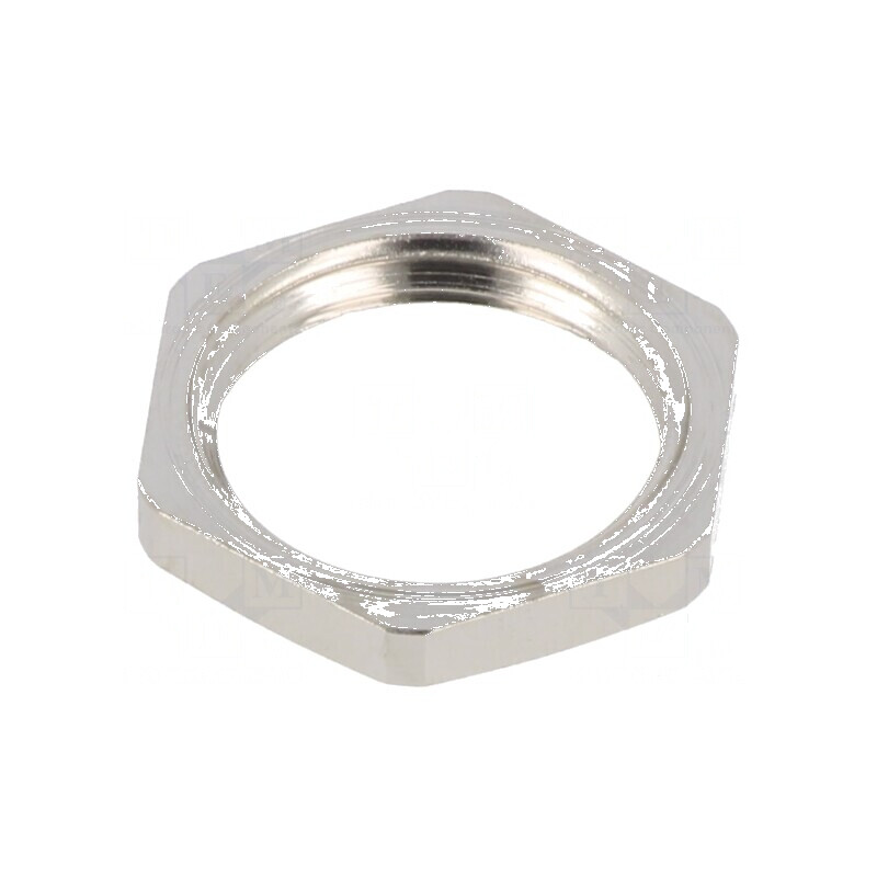 Piuliță PG9 din alamă cu diametru de 18mm și acoperire de nichel Entrelec | Electronic-mag.ro | Componente Electronice Piuliță PG9 din alamă cu diametru de 18mm și acoperire de nichel Entrelec | Electronic-mag.ro | Componente Electronice