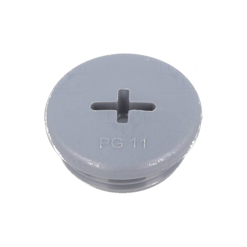 Capac de protecţie PG11 IP68 din poliamidă gri pentru conectoare Entrelec, filet PG | Electronic-mag.ro | Componente Electronice