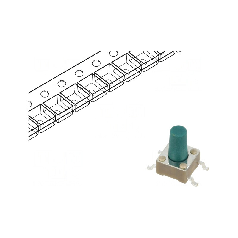 Microîntrerupător TACT SPST-NO 0,05A/24VDC - Pozitie 2, Fără 1,57N | Electronic-mag.ro | Componente Electronice