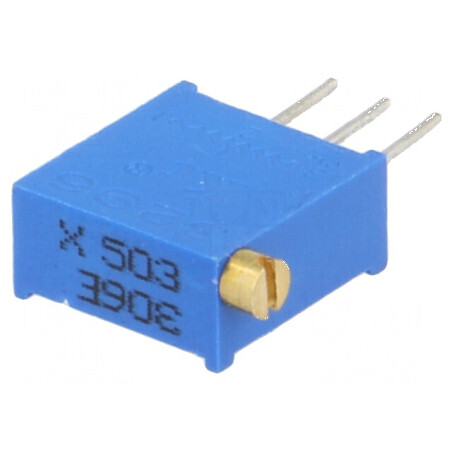 Potenţiometru multitură 50kΩ 500mW THT ±10% pentru montaj | Electronic-mag.ro | Componente Electronice