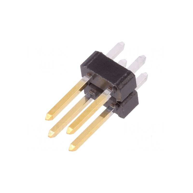 Conector BERGSTIK II tată PIN 4 drept pentru şiruri pini | Electronic-mag.ro | Componente Electronice