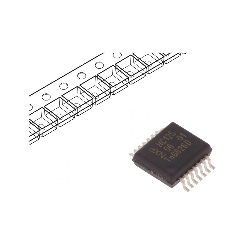 Buffer digital non-inversor IC 4 canal CMOS pentru declanșare linie | Electronic-mag.ro | Componente Electronice