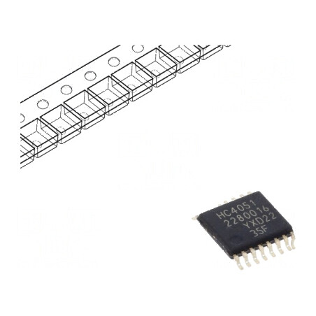Multiplexor digital IC 8 canale CMOS SMD TSSOP16 2÷10VDC HC | Electronic-mag.ro | Componente Electronice