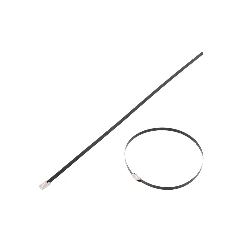 Colier de strângere oțel inoxidabil AISI 304, dimensiuni L: 290mm, W: 4,6mm | Electronic-mag.ro | Componente Electronice