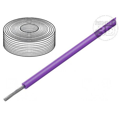 Cablu SiF 1x0,5mm2 litat Cu LSZH, silicon violet pentru temperaturi de -60 până la 180°C | Electronic-mag.ro | Componente Electr