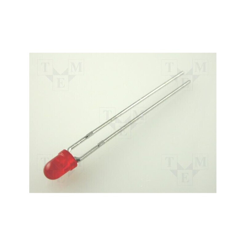 LED 3mm roșie 8-20mcd 60° convexă 12-14V | Electronic-mag.ro | Componente Electronice