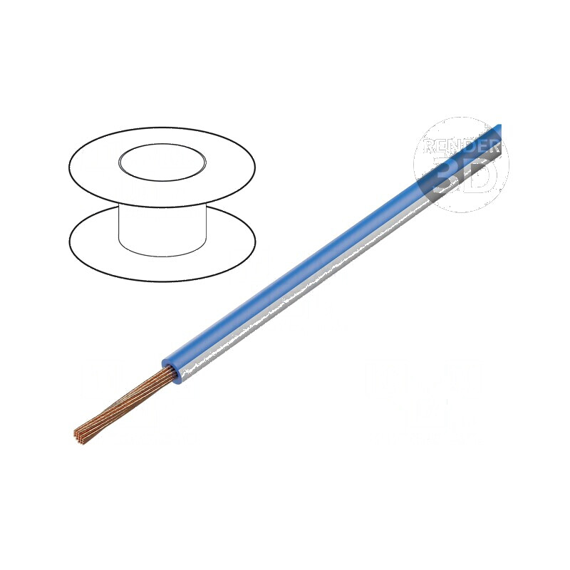 Cablu FLRY-B 1x0,5mm2 litat Cu PVC albastru-alb 60V 100m pentru instalatii electrice | Electronic-mag.ro | Componente Electronic