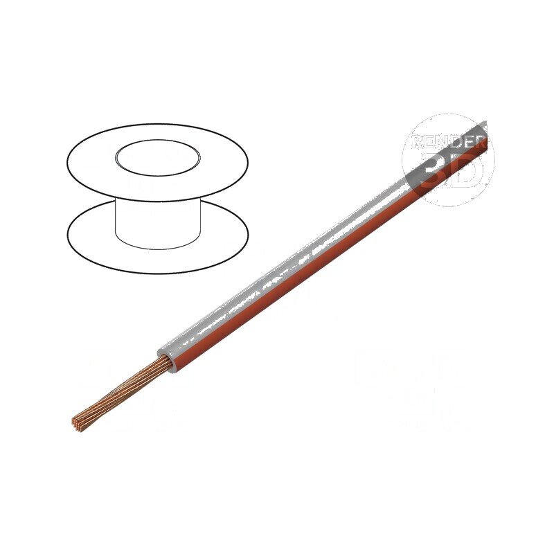 Cablu FLRY-B 1x0,5mm2 din cupru litat cu izolație din PVC gri-roșu, 60V, 100m, Clasa 5 | Electronic-mag.ro | Componente Electron