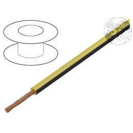 Cablu FLRY-B 1x0,5mm2 litat Cu PVC galben-negru 60V, 100m - pentru instalatii electrice | Electronic-mag.ro | Componente Electro