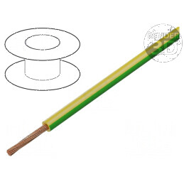 Cablu FLRY-B 1x0,5mm2 litat Cu PVC galben-verde 60V 100m - Cablu electric flexibil pentru instalații electrice | Electronic-mag.