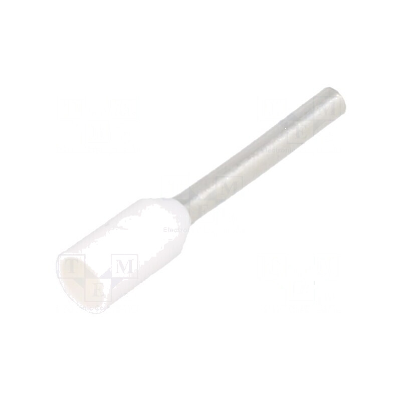 Vârf tub de capăt izolată cupru 0,5mm² 10mm cositorit albă pentru conexiuni electrice | Electronic-mag.ro | Componente Electroni