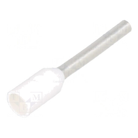 Vârf tub de capăt izolată cupru 0,5mm² 10mm cositorit albă pentru conexiuni electrice | Electronic-mag.ro | Componente Electroni