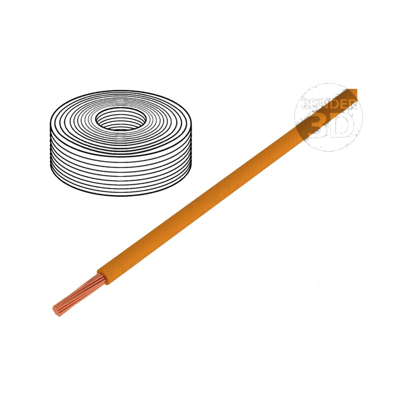 Cablu H05Z-K litat cu secțiune de 0,5mm² FRNC portocalie 300V/500V | Electronic-mag.ro | Componente Electronice