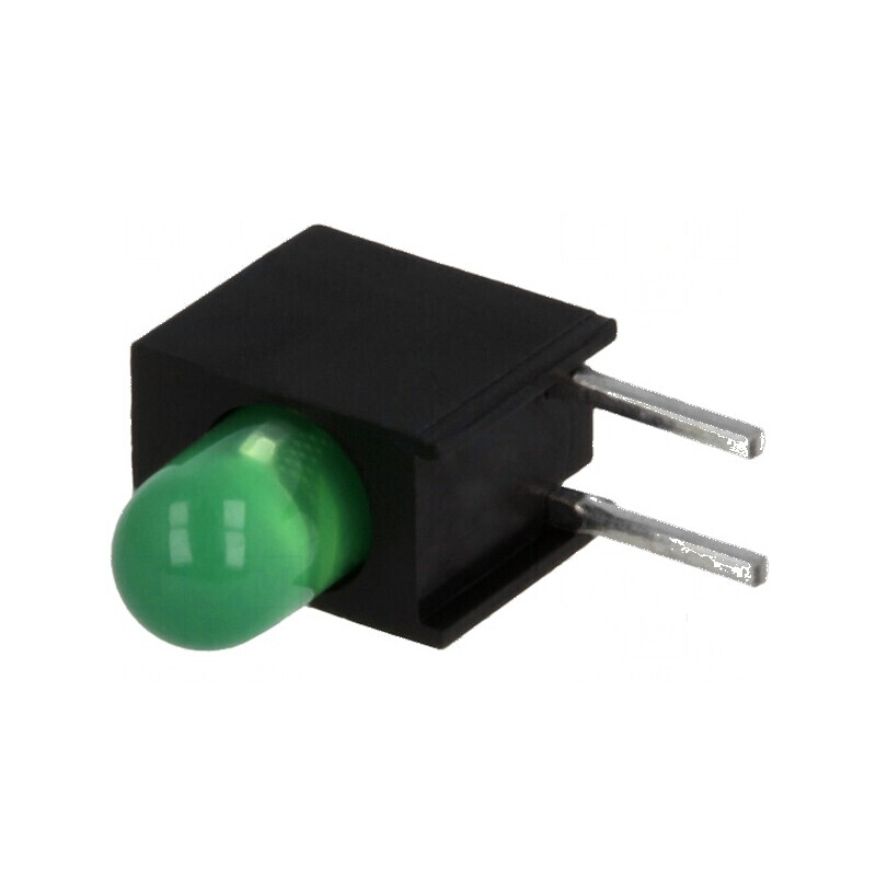 LED verde în carcasă 3,4mm, 1 diodă, 20mA, 60°, 2,2÷2,5V | Electronic-mag.ro | Componente Electronice
