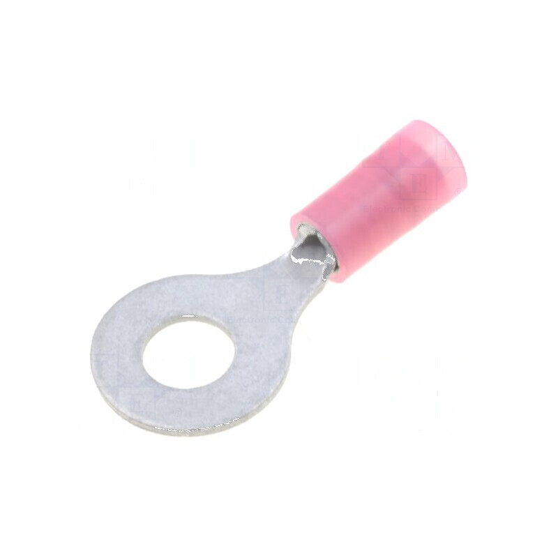 Vârf inelar M5 pentru cabluri 0,5-1mm², izolată, cositorit, cupru, temperatură -55 până la 105°C | Electronic-mag.ro | Component