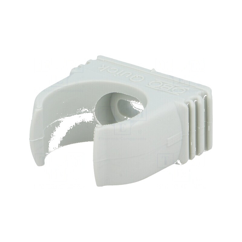 Suport de fixare polipropilenă gri deschis pentru tuburi W: 36,3mm H: 34mm | Electronic-mag.ro | Componente Electronice