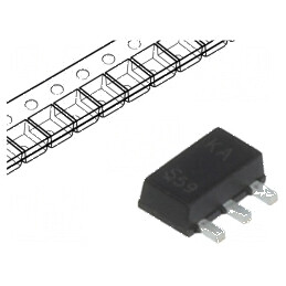 Tranzistor N-MOSFET unipolar 240V 0,26A 1W SOT89-4 - Componentă electronică pentru aplicații de putere | Electronic-mag.ro | Com