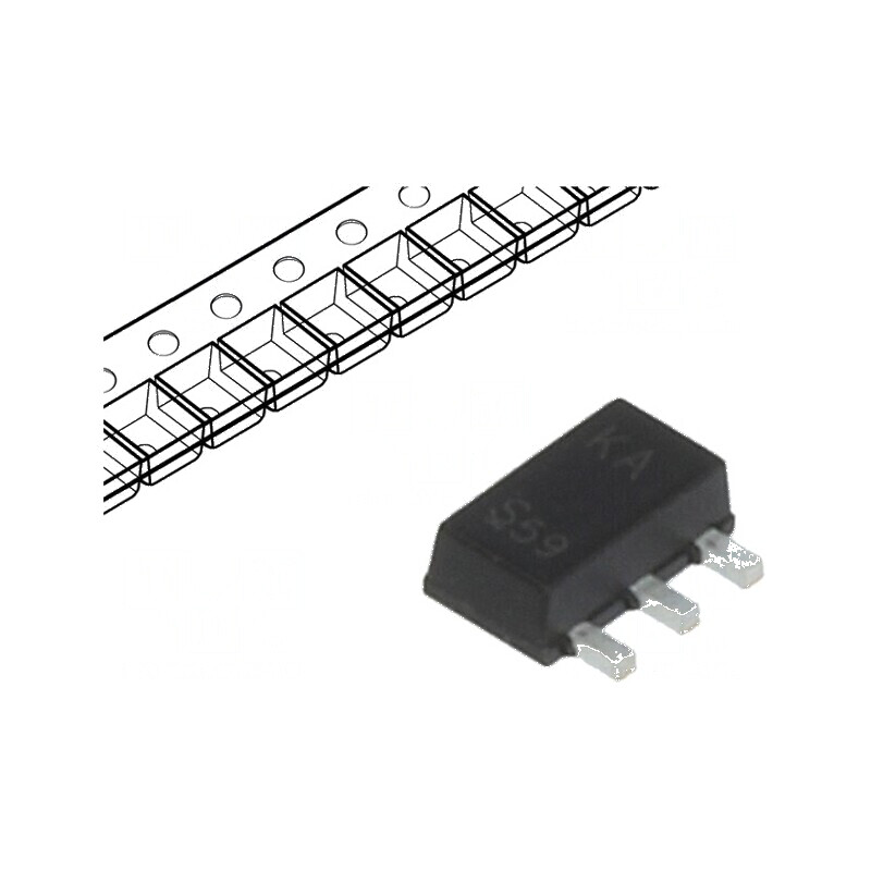 Tranzistor N-MOSFET unipolar 240V 0,26A 1W SOT89-4 - Componentă electronică pentru aplicații de putere | Electronic-mag.ro | Com