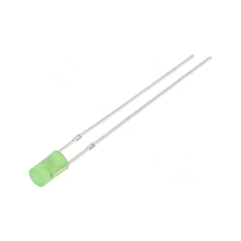 LED 3mm Verde 1120mcd 140° Plat Frontal Nr.Term: 2 | Electronic-mag.ro | Componente Electronice