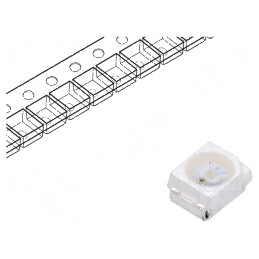 LED SMD 3528 PLCC2 Verde 750-1120mcd 3.5x2.8x1.7mm 120° - Lumină Eficientă pentru Iluminat Interior | Electronic-mag.ro | Compon