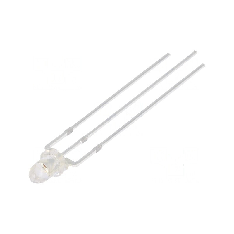 LED 3mm roșu/albastru 15° convex pentru iluminat decorativ - Nr. term: 3 | Electronic-mag.ro | Componente Electronice