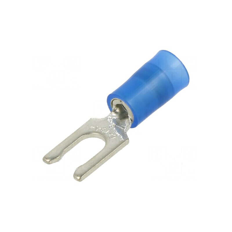 Furcă crimpată din cupru izolată Ø 4mm pentru cabluri 1,5÷2,5mm² | Electronic-mag.ro | Componente Electronice