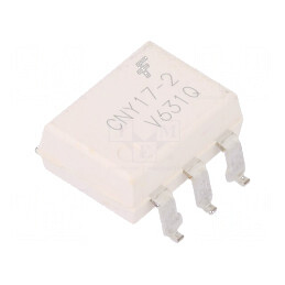 Optocuplor SMD CNY17 cu 1 canal de ieșire, tranzistori 4,17kV, tip Gull Wing, 6 piese | Electronic-mag.ro | Componente Electroni
