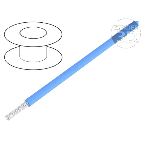 Cablu electric H05V-K litat 0,5mm² PVC albastru 300V 500V 250m | Electronic-mag.ro | Componente Electronice