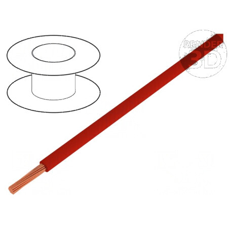 Cablu electric H05V-K litat cu secțiune de 0,5mm2 PVC roșu, 300V/500V, 250m, Clasa 5 | Electronic-mag.ro | Componente Electronic