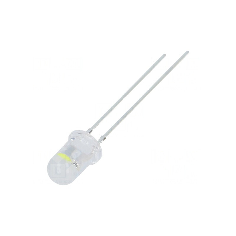 LED 5mm alb rece 4200-5800mcd 100° 20mA cu lentilă difuză 3-5V - iluminare eficientă | Electronic-mag.ro | Componente Electronic