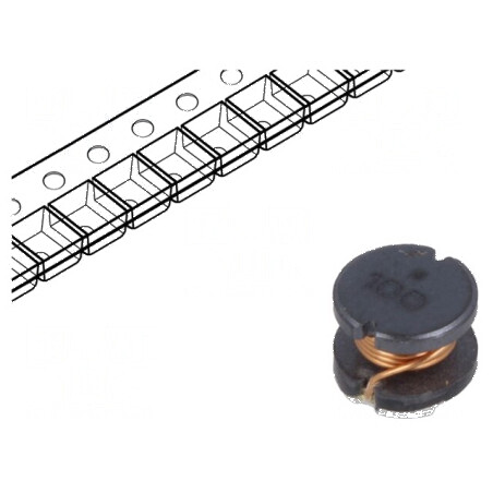 Inductor SMD 22uH 1,1A ±15% Q: 30 Ø: 5,8mm H: 4,8mm 190mΩ - Componentă electronică pentru circuite | Electronic-mag.ro | Compone