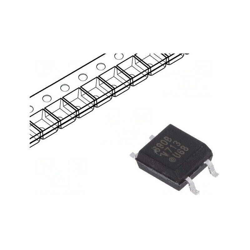 Optocuplor SMD cu 1 ieșire, tranzistori, izolație 3,75kV, Uce 70V | Electronic-mag.ro | Componente Electronice