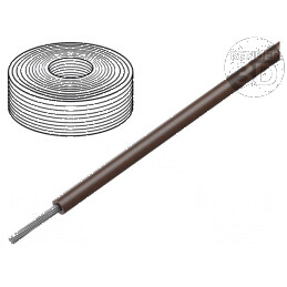 Cablu SiF 1x0,5mm² litat Cu LSZH, silicon maro, rezistent la temperaturi -60 până la 180°C, 100m | Electronic-mag.ro | Component