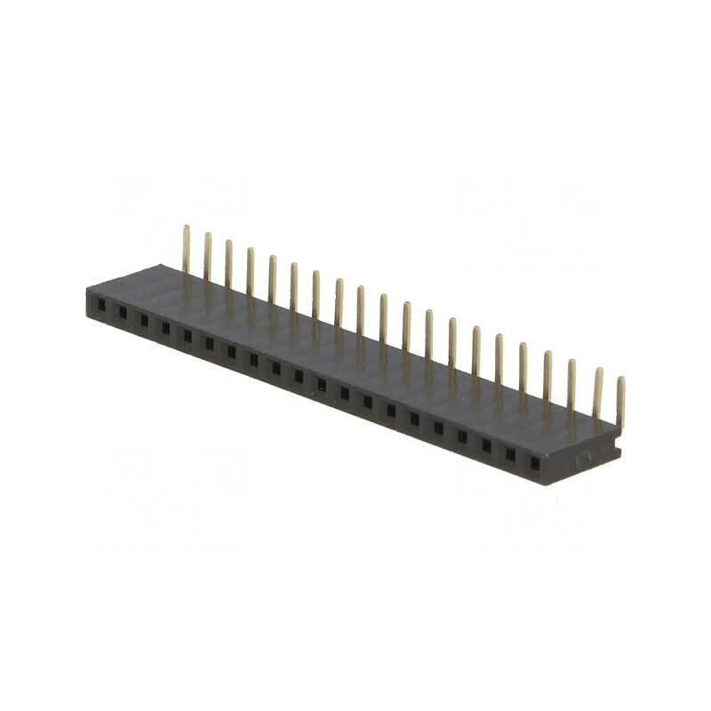 Conector şiruri pini soclu mamă 20 PIN unghi 90° 2,54mm | Electronic-mag.ro | Componente Electronice