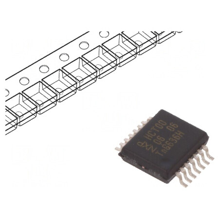 Circuit integrat digital NAND 4 canale, 2 intrări CMOS TTL SMD SSOP16 4,5÷5,5VDC | Electronic-mag.ro | Componente Electronice