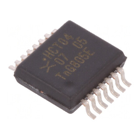 IC digital NOT 6 CMOS TTL SMD SSOP14 4,5V-5,5VDC tub HCT | Electronic-mag.ro | Componente Electronice