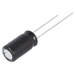 Condensator electrolitic low ESR THT 270uF 35VDC Ø8x15mm pentru aplicații electronice | Electronic-mag.ro | Componente Electroni