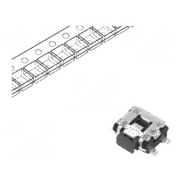 Microîntrerupător TACT SPST Pozitiv 2 0,05A/12VDC SMT 1,6N EVQP7 - Comutator pentru Circuit Electric | Electronic-mag.ro | Compo