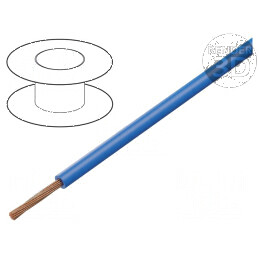 Cablu FLRY-A 1x0,5mm2 litat Cu PVC albastru 60V 100m Clasa 5 - cablu electric de calitate superioară | Electronic-mag.ro | Compo