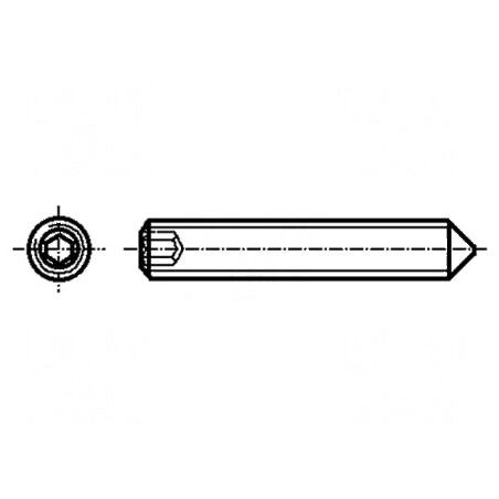 Şurub M2x2 0,4 fără cap imbus HEX 0,9mm DIN 914 ISO 4027 | Electronic-mag.ro | Componente Electronice