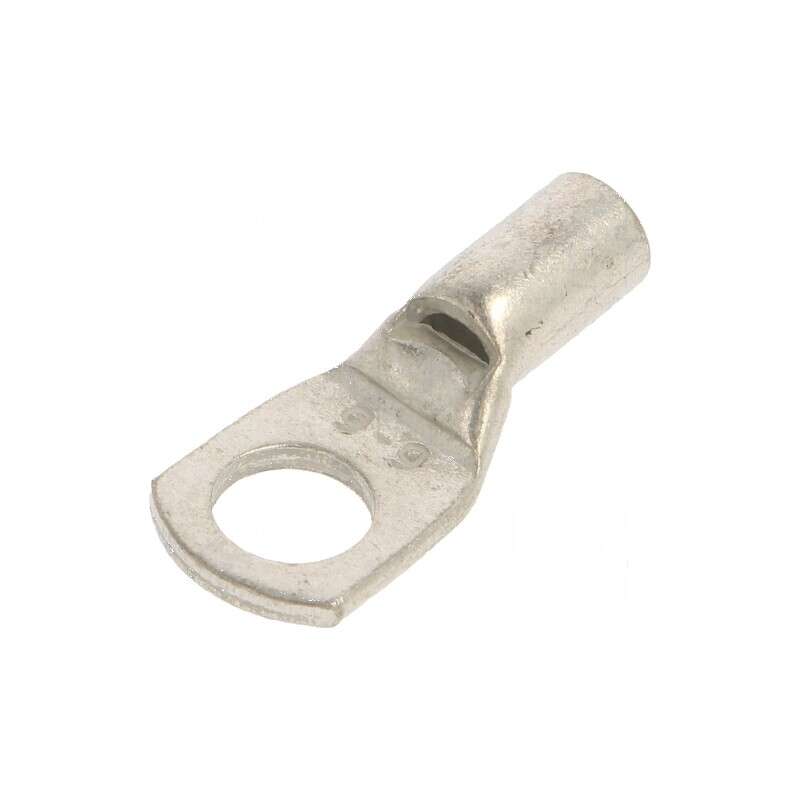 Vârf inelar tubular M6 6mm² cu cablu neizolat din cupru, crimpat | Electronic-mag.ro | Componente Electronice